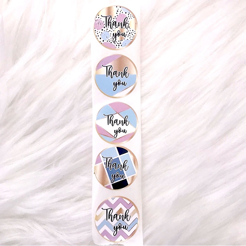 💚10/$10💚NEW 5 Thank You Round Stickers